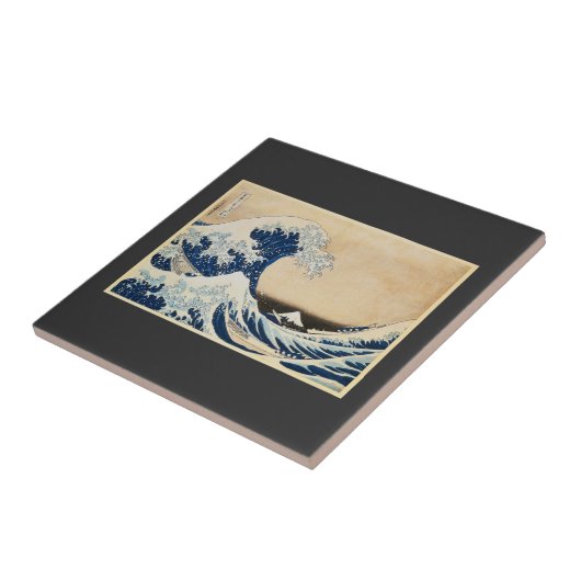 Die große Welle von Hokusai vor Kanagawa Fliese (Seite)