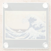 Die große Welle von Hokusai vor Kanagawa Glasuntersetzer (Rückseite)