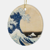 Die große Welle von Hokusai vor Kanagawa Keramik Ornament (Links)