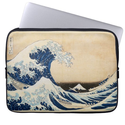 Die große Welle von Hokusai vor Kanagawa Laptopschutzhülle (Vorderseite)