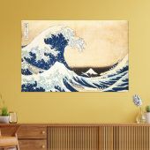 Die große Welle von Hokusai vor Kanagawa Leinwanddruck (Insitu (Wohnzimmer))