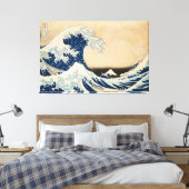 Die große Welle von Hokusai vor Kanagawa Leinwanddruck (Insitu (Schlafzimmer))