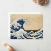 Die große Welle von Hokusai vor Kanagawa Mitteilungskarte (Vorderseite/Rückseite Beispiel)