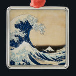 Die große Welle von Hokusai vor Kanagawa Ornament Aus Metall<br><div class="desc">Dieses Design zeigt "The Great Wave off Kanagawa" von dem japanischen Künstler Hokusai.</div>