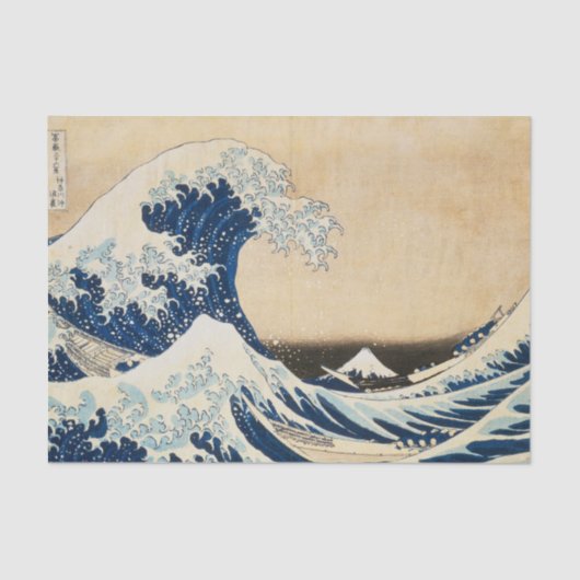Die große Welle von Hokusai vor Kanagawa Seidenpapier (Vorderseite)