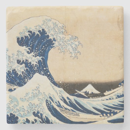 Die große Welle von Hokusai vor Kanagawa Steinuntersetzer (Vorderseite)
