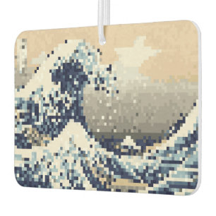 Die große Welle von Kanagawa 8 Bit Pixel Art Autolufterfrischer