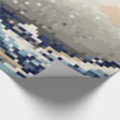 Die große Welle von Kanagawa 8 Bit Pixel Art Geschenkpapier (Ecke)