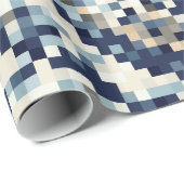 Die große Welle von Kanagawa 8 Bit Pixel Art Geschenkpapier (Rolleneckpunkt)