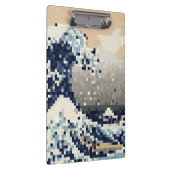 Die große Welle von Kanagawa 8 Bit Pixel Art Klemmbrett (Rechts)