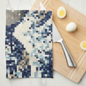 Die große Welle von Kanagawa 8 Bit Pixel Art Küchentuch (Viertel Falte)