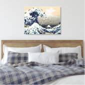 Die große Welle von Kanagawa 8 Bit Pixel Art Leinwanddruck (Insitu (Schlafzimmer))