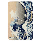 Die große Welle von Kanagawa 8 Bit Pixel Art Magnet (Vertikal)