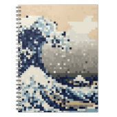 Die große Welle von Kanagawa 8 Bit Pixel Art Notizblock (Vorderseite)