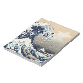 Die große Welle von Kanagawa 8 Bit Pixel Art Notizblock (Rotiert)