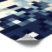 Die große Welle von Kanagawa 8 Bit Pixel Art Poster (Ecke)