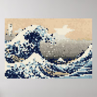 Die große Welle von Kanagawa 8 Bit Pixel Art