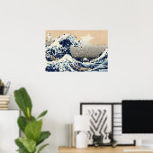 Die große Welle von Kanagawa 8 Bit Pixel Art Poster (Heimbüro)