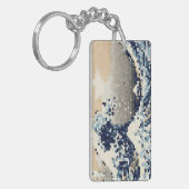 Die große Welle von Kanagawa 8 Bit Pixel Art Schlüsselanhänger (Vorderseite links)