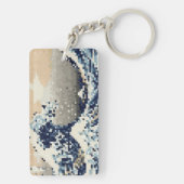 Die große Welle von Kanagawa 8 Bit Pixel Art Schlüsselanhänger (Rückseite)