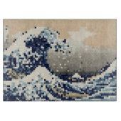 Die große Welle von Kanagawa 8 Bit Pixel Art Schneidebrett (Vorderseite)
