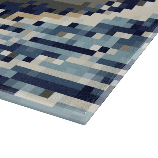 Die große Welle von Kanagawa 8 Bit Pixel Art Schneidebrett (Ecke)