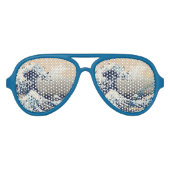 Die große Welle von Kanagawa 8 Bit Pixel Art Sonnenbrille (Vorderseite)