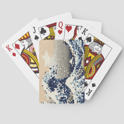 Die große Welle von Kanagawa 8 Bit Pixel Art Spielkarten (Rückseite)