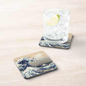 Die große Welle von Kanagawa 8 Bit Pixel Art Untersetzer (Rechte Seite)