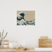 Die große Welle von Kanagawa, Ausblicke auf den Fu Poster (Küche)