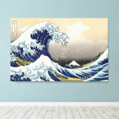 Die große Welle von Kanagawa Canvas Print Leinwanddruck (Insitu (Holzboden))