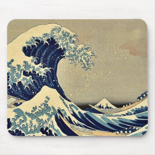 Die große Welle von Kanagawa durch Katsushika, Mousepad (Vorne)