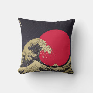 "Die große Welle von Kanagawa". Hokusai, japanisch Kissen