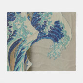Die große Welle von Kanagawa-Japaner Woodblock Fleecedecke (Vorderseite (Horizontal))