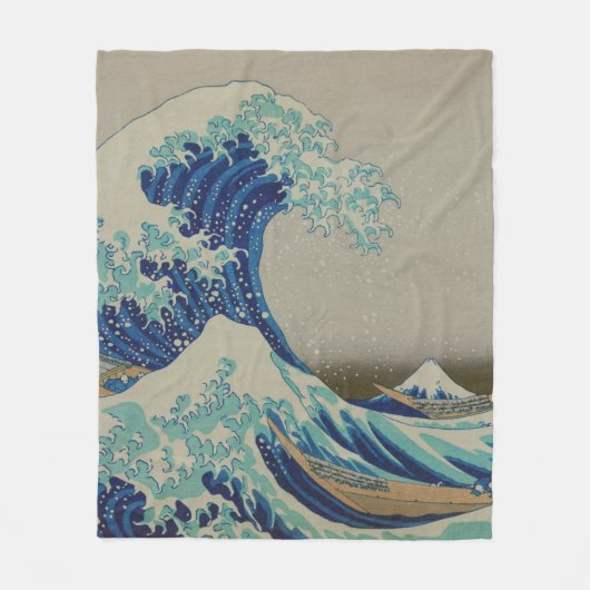 Die große Welle von Kanagawa-Japaner Woodblock Fleecedecke (Vorderseite)