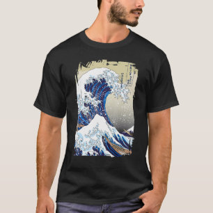 Die große Welle von Kanagawa japanischer Ästhetik- T-Shirt