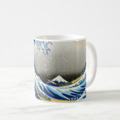 Die große Welle von Kanagawa Katsushika Hokusai Kaffeetasse (VorderseiteRechts)