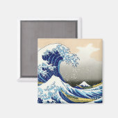Die große Welle von Kanagawa Katsushika Hokusai Magnet (Vorderseite/Rückseite)