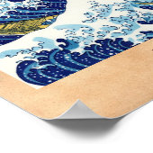 Die große Welle von Kanagawa Katsushika Hokusai Poster (Ecke)