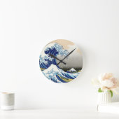 Die große Welle von Kanagawa Katsushika Hokusai Runde Wanduhr (Zuhause)