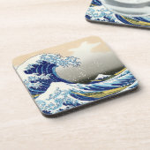 Die große Welle von Kanagawa Katsushika Hokusai Untersetzer (Linke Seite)