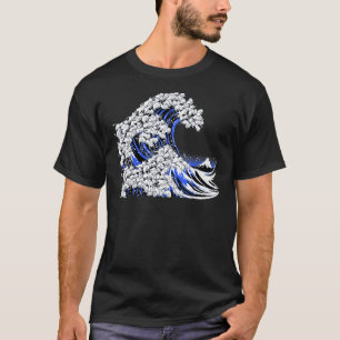 Die große Welle von Kanagawa Kitten japanischen Ka T-Shirt