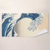 Die große Welle von Kanagawa Malerei Reproduktion Badehandtuch (Badehandtuch)