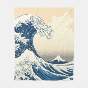 Die große Welle von Kanagawa Malerei Reproduktion Fleecedecke