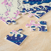 Die große Welle von Kanagawa und Palmen Puzzle (Seite)