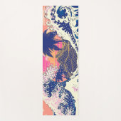 Die große Welle von Kanagawa und Palmen Yogamatte (Vorderseite)