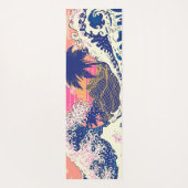 Die große Welle von Kanagawa und Palmen Yogamatte (Rückseite)