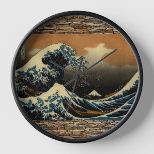 Die große Welle von Kanagawa Vintage japanischer K Uhr
