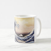 Die große Welle von Kanagawa Vintager japanischer  Kaffeetasse (VorderseiteRechts)