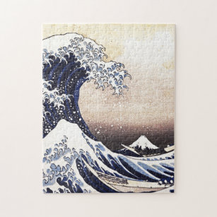 Die große Welle von Kanagawa Vintager japanischer Puzzle